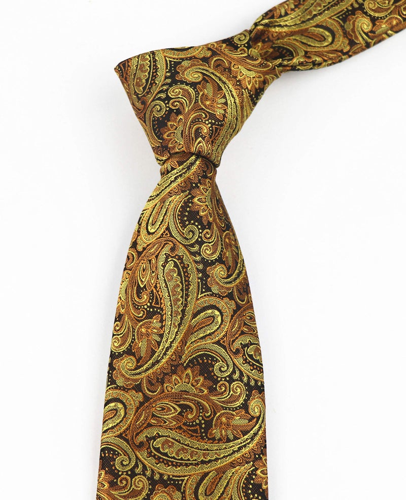 Secdtie Men's Handmade Silk Ties Fashion Bronze Autumn Designer Dance Nice Neckties - Image 3